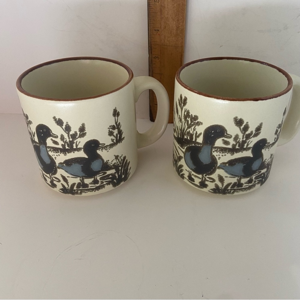 Duck Print Ceramic Mugs